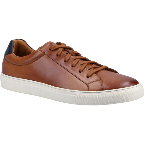 Hush Puppies Colton Leder Herren Tan Turnschuhe - Image 1