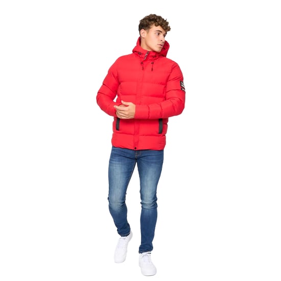Crosshatch - "Kampleys" Steppjacke für Herren (Rot) - Image 4