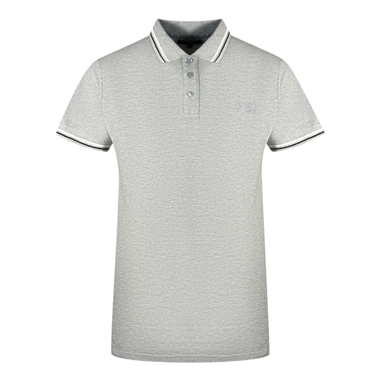 Cavalli Class Zwillingskragen Polo-Shirt Grau - Image 1