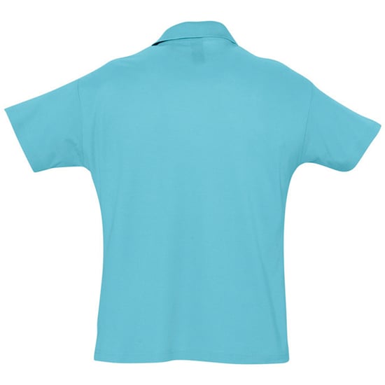 SOLS Herren Sommer II Pique Kurzarm-Poloshirt (Blau Atoll) - Image 2