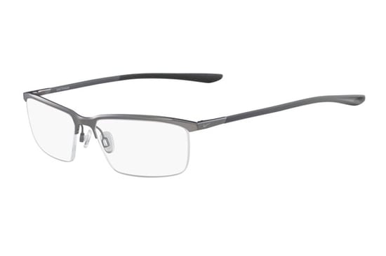 Nike Rectangular titanium Unisex Eyeglasses Gunmetal / Clear Lens