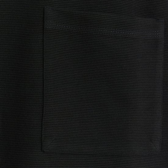 River Island Mens T-Shirt Black Regular Fit Textured Pocket