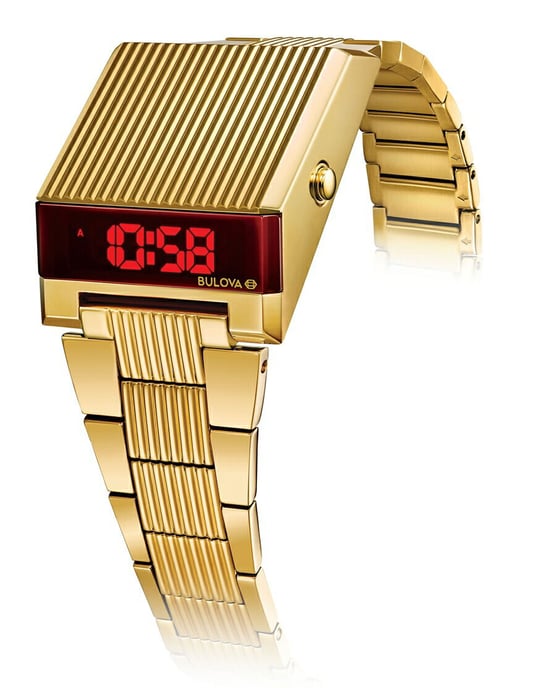 Bulova Computron Herrenuhr in Gold 97C110 - Image 3