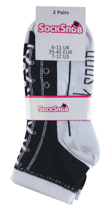Sock Snob - 2 Paar Unisex-Socken für Erwachsene, die wie Schuhe aussehen - Image 2
