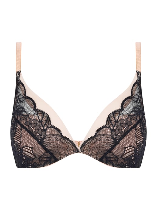 Midnight Flowers Plunge T-Shirt Bra