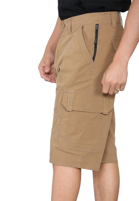Schnell trocknende Cargo-Shorts für Herren mit mehreren Taschen in Khaki - Image 3