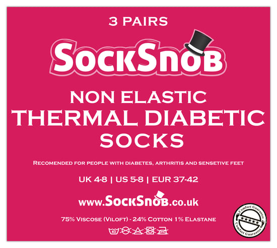 3 Pack Damen nicht elastische thermische diabetische Socken für schlechte Durchblutung - Image 2