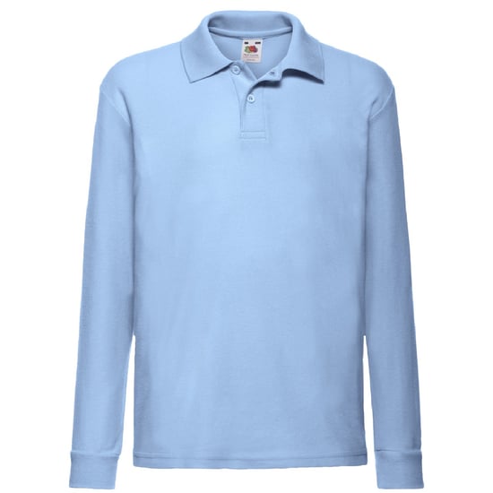 Fruit of the Loom Kinder Polo Shirt, Langarm (Himmelblau) - Image 1