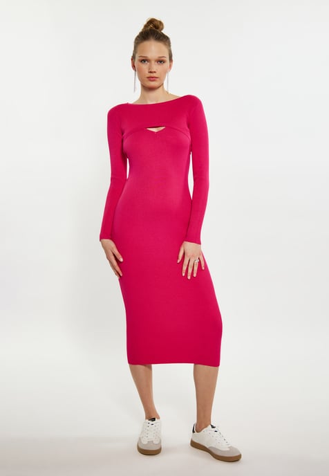 Mymo Crop-Top Damen Fuchsie - Image 2