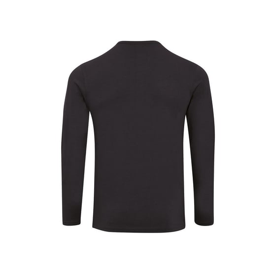 Premier Mens Long John Roll Sleeve T-Shirt (Schwarz) - Image 2