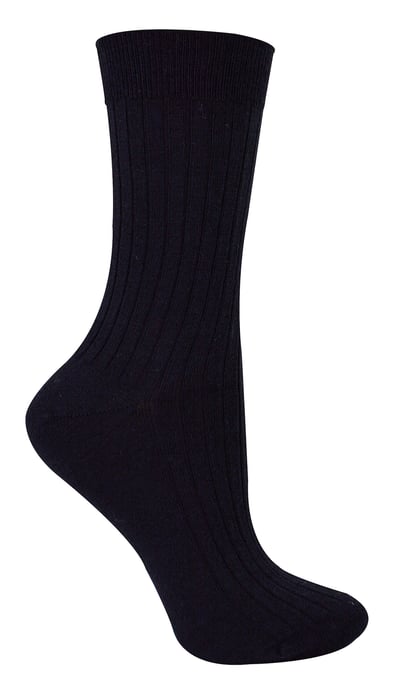 Damensocken aus Merinowolle | Steven | Dicke Outdoor-Stiefelsocken für Damen, Schwarz - Image 1