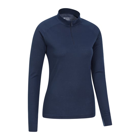 Mountain Warehouse Damen/Damen Talus Zip Neck Langarm-Thermal-Top (Navy) - Image 2