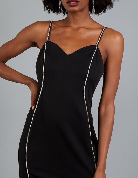PRINCESS - Diamante Detail Bodycon Dress