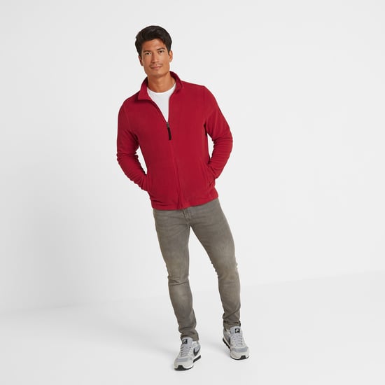 Shire Mens Fleece Jacket Chilli Red