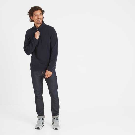 Shire Mens Fleece Zipneck Navy