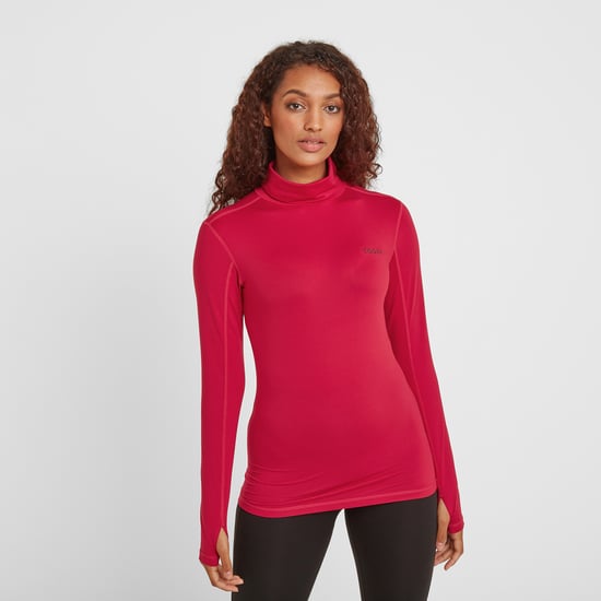 Snowdon Womens Thermal Rollneck Dark Pink