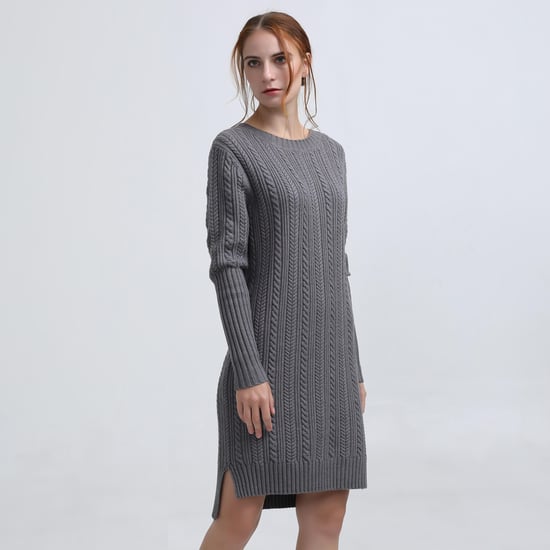 Schnürung im Rücken Pullover Kleid - Image 1