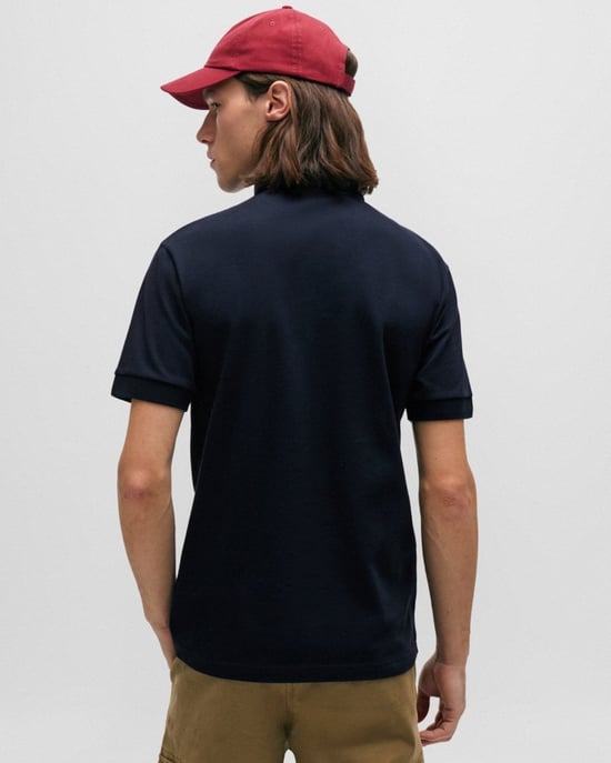 BOSS Orange Passenger Herren Stretch-Baumwoll Slim-Fit Polo-Shirt mit Logo-Patch NOS - Image 4