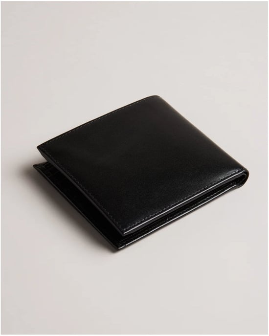 Ted Baker Prugs Herren Prägung Ecken Leder Bifold Münzgeldbörse - Image 3