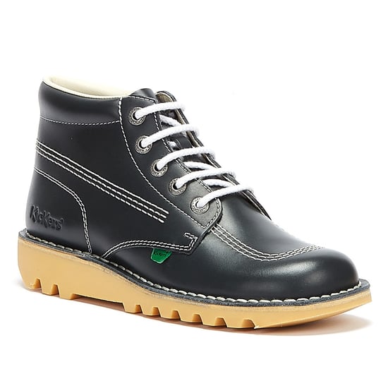Kickers Mens Kick Hi Core Naturleder Stiefel - (Marineblau) - Image 2