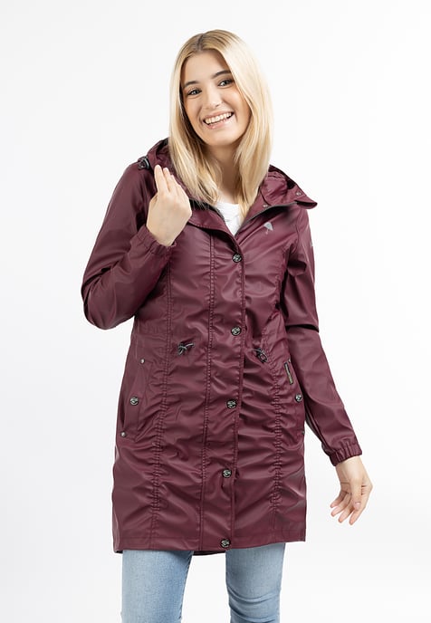 Schmuddelwedda Regenmantel Damen Weinrot-271 - Image 3
