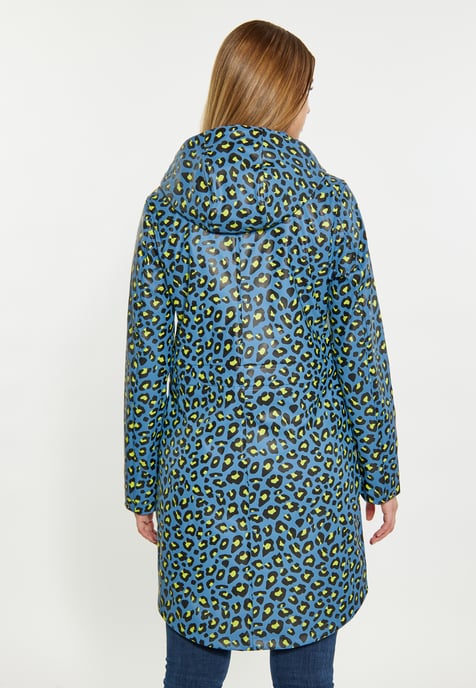 Schmuddelwedda regenparka Damen Stahlblau Limette Leo - Image 4