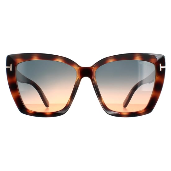 Tom Ford Cat Eye Womens Blonde Havana Green Gradient Scarlet FT0920