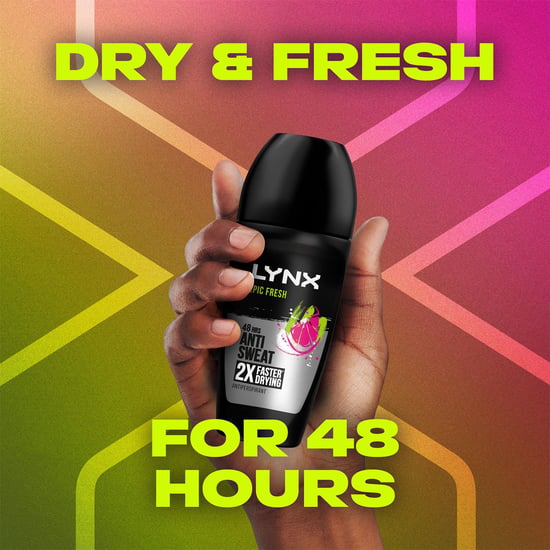 Lynx Epic Fresh Anti Perspirant Roll On 48H Anti Sweat Protection 50ml, 3 Pack