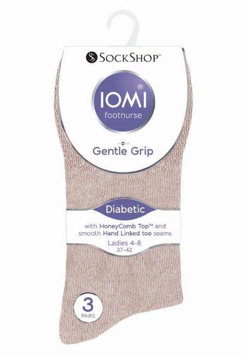 Damen 6er Pack nicht elastische Diabetikersocken mit handgekettelten Zehennähten - Image 2