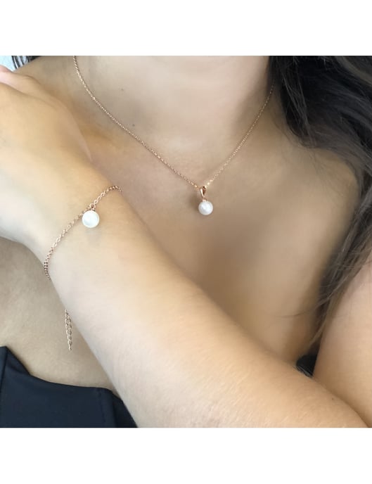 Vollmond Kristall Perlenset - Rose Gold und Kristall - Image 2