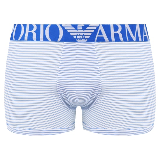 Emporio Armani Komfort Mikrofaser Herren Blau/Weiß Boxershorts - Image 1