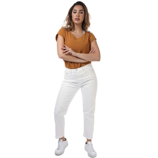 Tommy Hilfiger Tabard Logo Patch Jeans für Frauen in Weiß - Image 3
