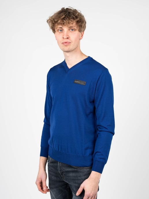 Plein Sport Pullover Merino Herren blau - Image 1