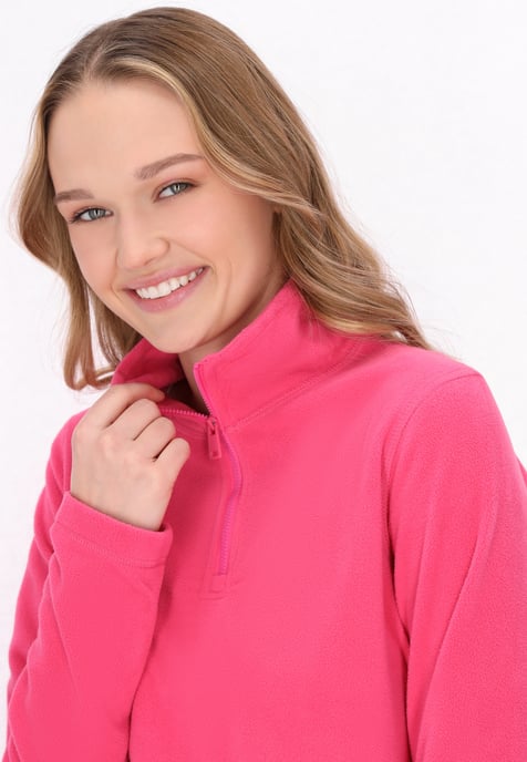 Mymo Fleecepullover Damen Rosa - Image 5