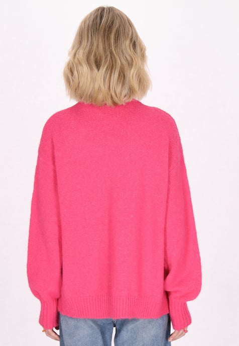 Mymo Strickjacke Damen Rosa - Image 4