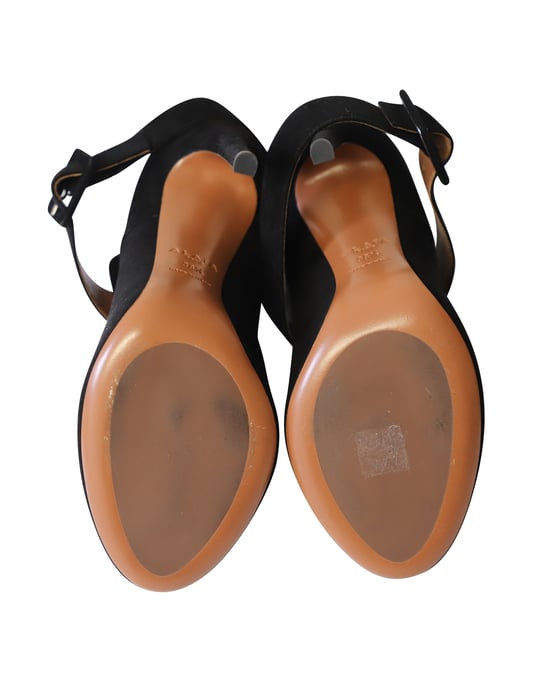 Alaia Cross Strap Pumps aus schwarzem Wildleder - Image 5