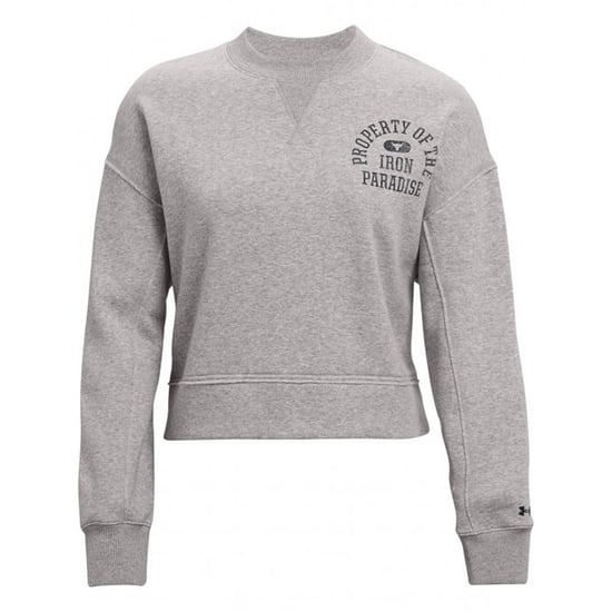 Under Armour Project Rock Damen Grauer Fleece-Pullover - Image 1
