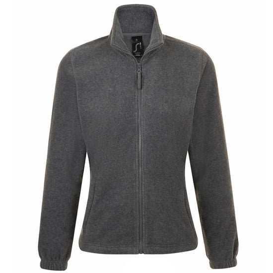 SOLS Womens/Ladies North Full Zip Fleece Jacke (Grau meliert) - Image 1