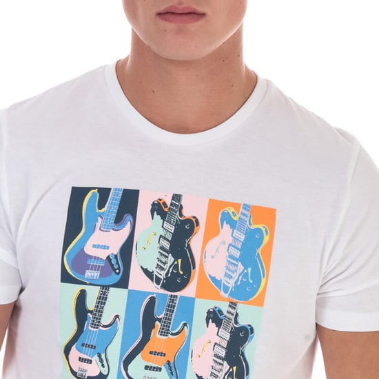 Men's Ben Sherman Warhol Print T-Shirt in White