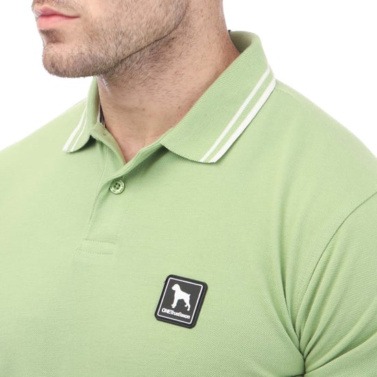 Herren One True Saxon Dixon Polo Shirt in Grün - Image 3