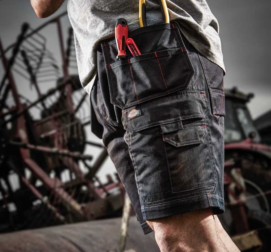 Dickies Herren Redhawk Pro Arbeitskleidung Shorts Schwarz WD802B - Image 2