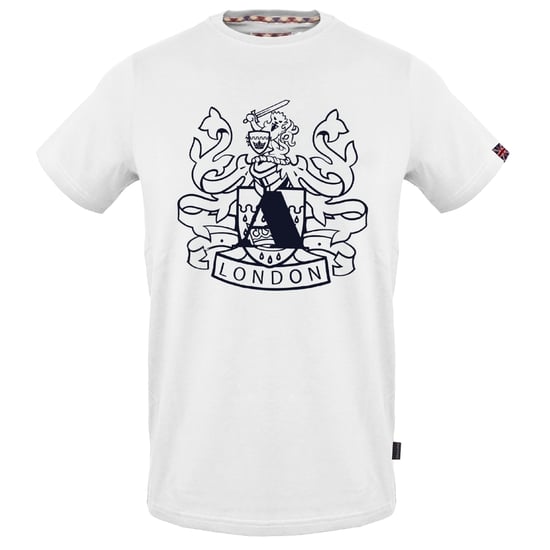 Aquascutum grosses Schild Aldis Logo weisses T-Shirt - Image 1