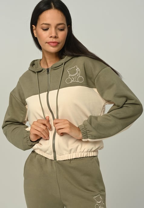 Tom Barron Ladies Cuddly Bear Embroidered Zip-Up Tracksuit
