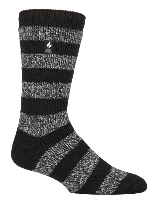 Wärmehalter - Extra dicke Herren-Thermosocken für den Winter | Warme flauschige Fleece-Isoliersocken | Geschenke für Männer - Schwarz / Holzkohle (Palmero) - Image 1