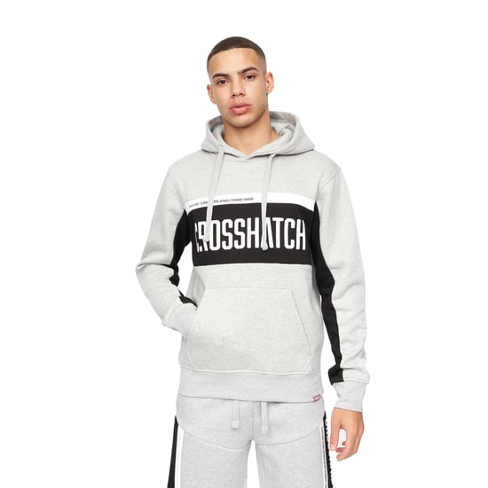 Crosshatch - "Silomane" Kapuzenpullover für Herren (Grau meliert) - Image 1