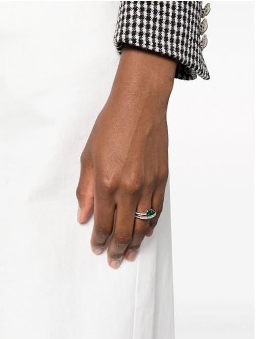 Swarovski 'Hyperbola' Women's Base Metal Ring - Silver 5665361