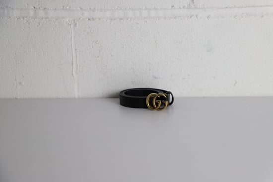 Gucci GG Marmont Schnallen-Gürtel 75 aus schwarzem Leder - Image 5