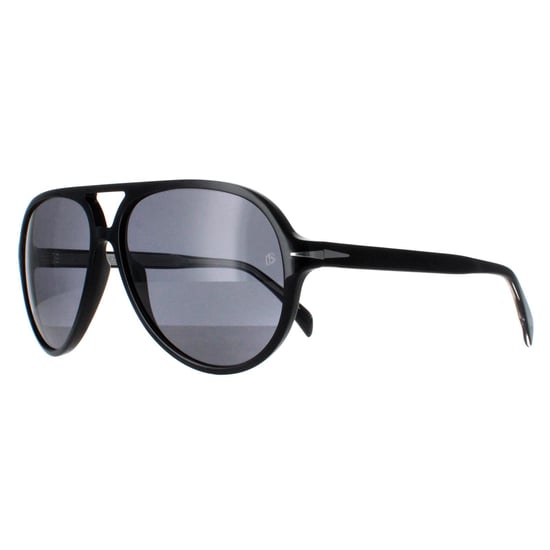 David Beckham Aviator Mens Shiny Black Dark Grey DB1091/S