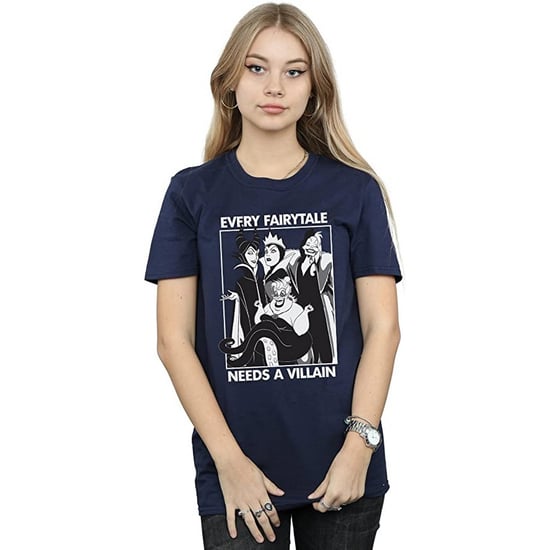 Disney Damen/Damen Jedes Märchen braucht einen Bösewicht Baumwoll-Boyfriend-T-Shirt (Marineblau) - Image 2