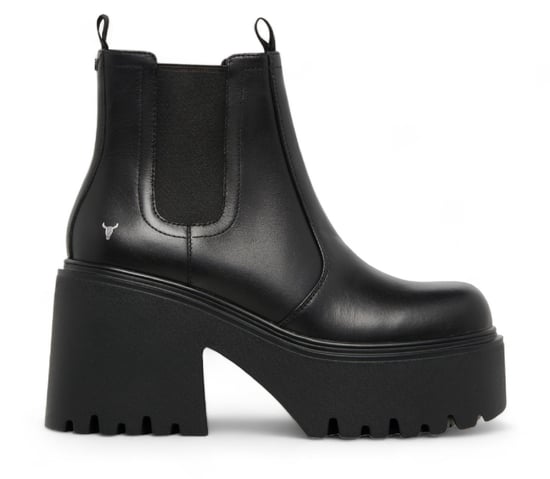 Windsor Smith Schwarze Leder Plateau Chelsea Boots - Tricky - Image 1